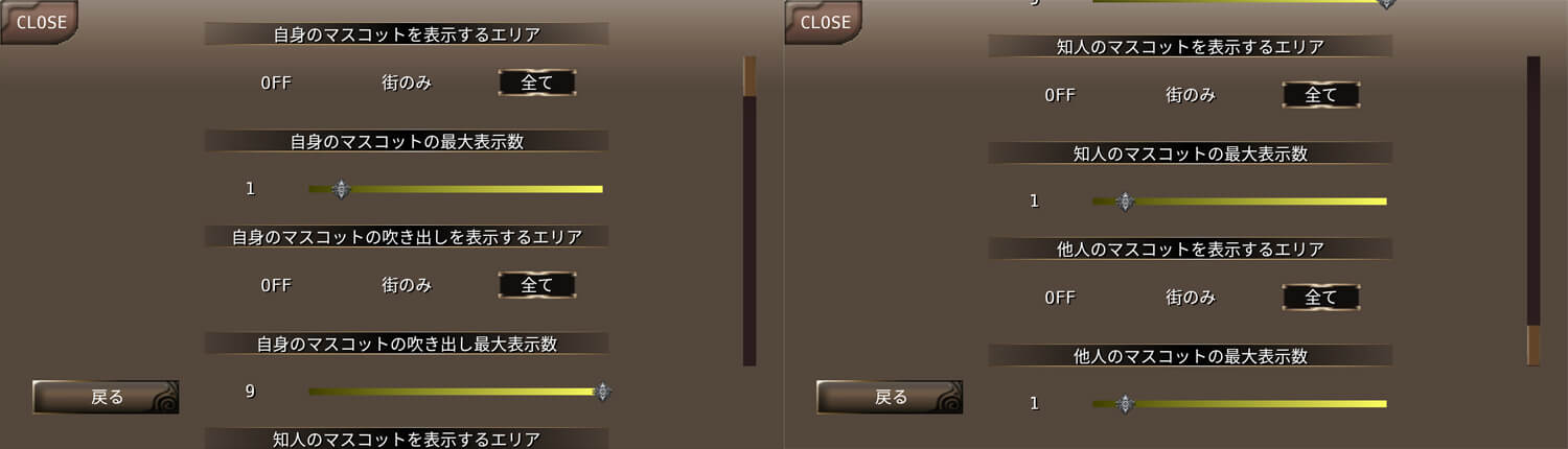 マスコットの他人の可視化